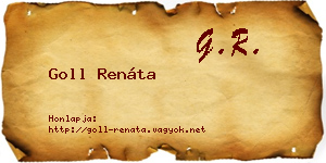 Goll Renáta névjegykártya